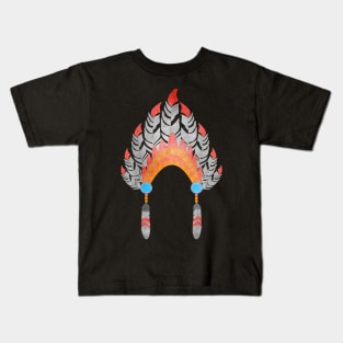 INDIAN HEADDRESS Kids T-Shirt